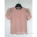 Girl's fur and beads hand make t shirt